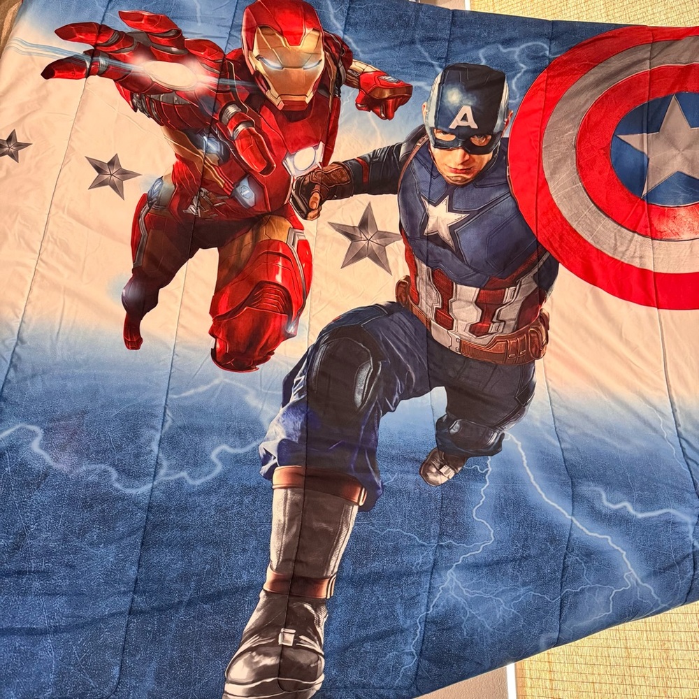 Marvel Captain America Iron Man Civil War comforter twin Disney bedding